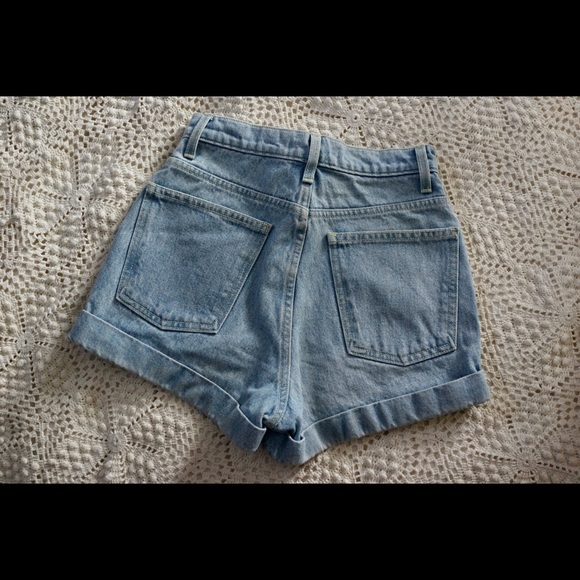Light Blue High Rise American Apparel Shorts - Picture 2 of 2